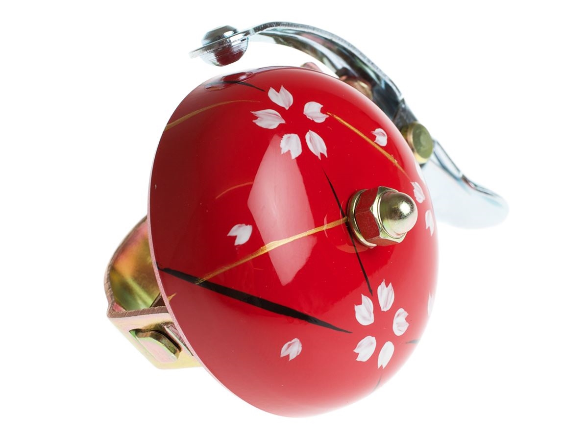 Crane Hand Painted Bell - Red Spring