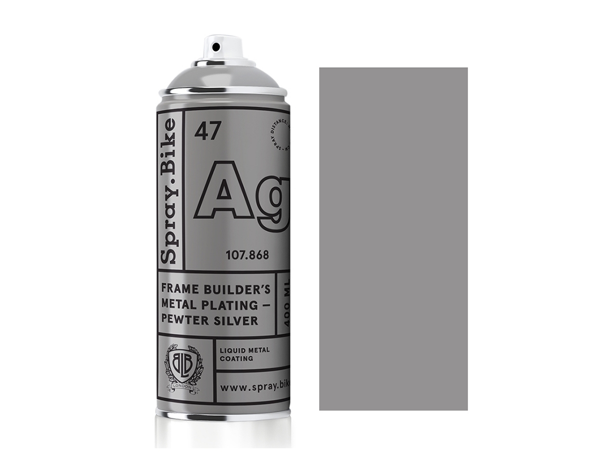 Spray.Bike Frame Builder's Metal Plating - Pewter Silver