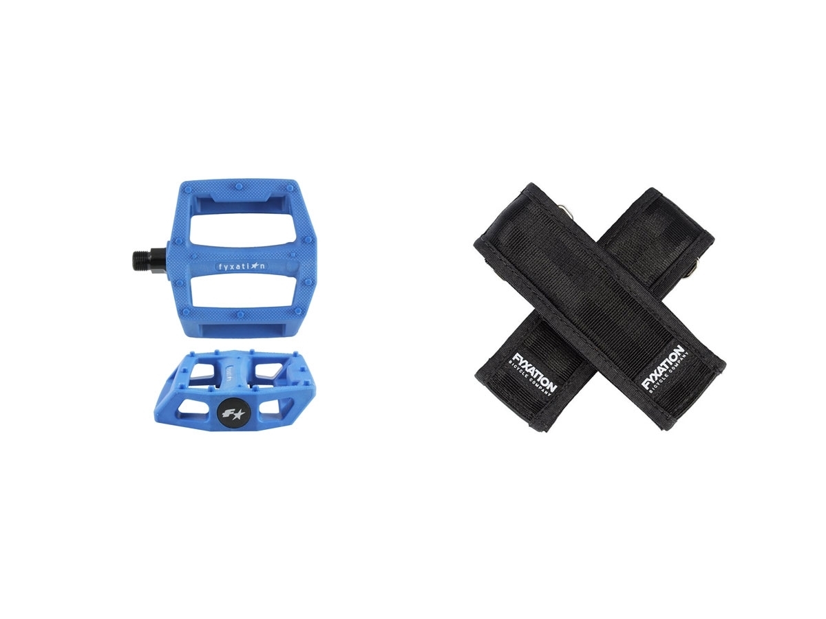 Fyxation Gates Pedal with Strap Kit - Blue/Black
